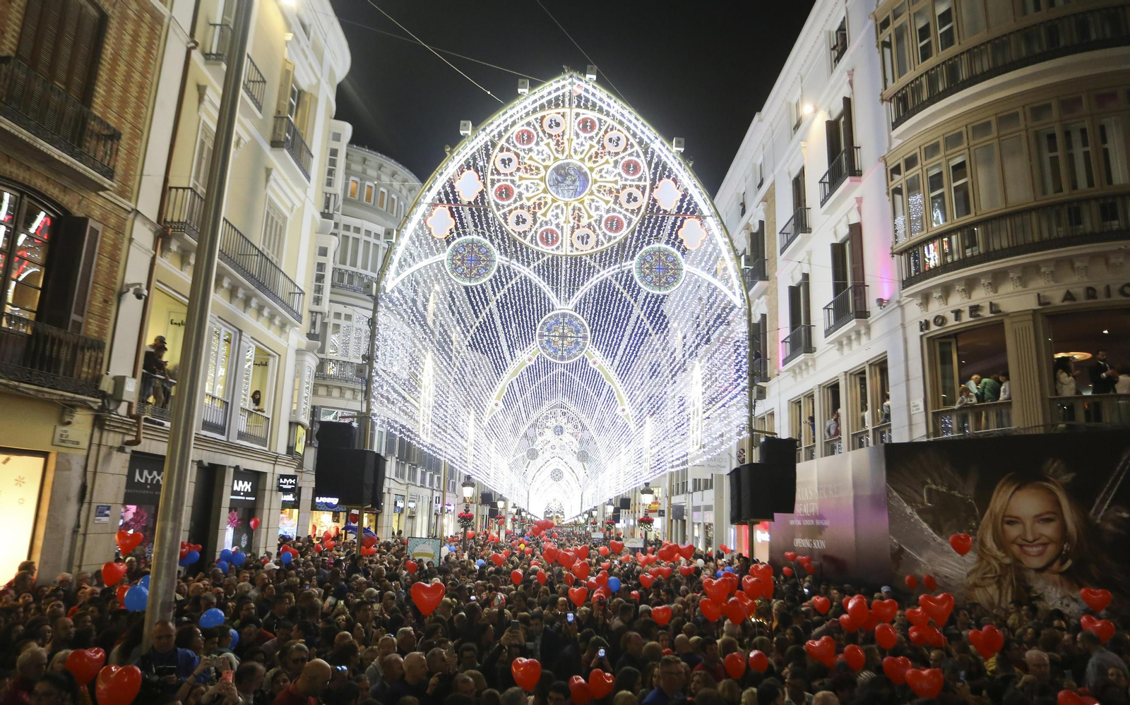 El alumbrado de Navidad de las calles de Málaga capital
