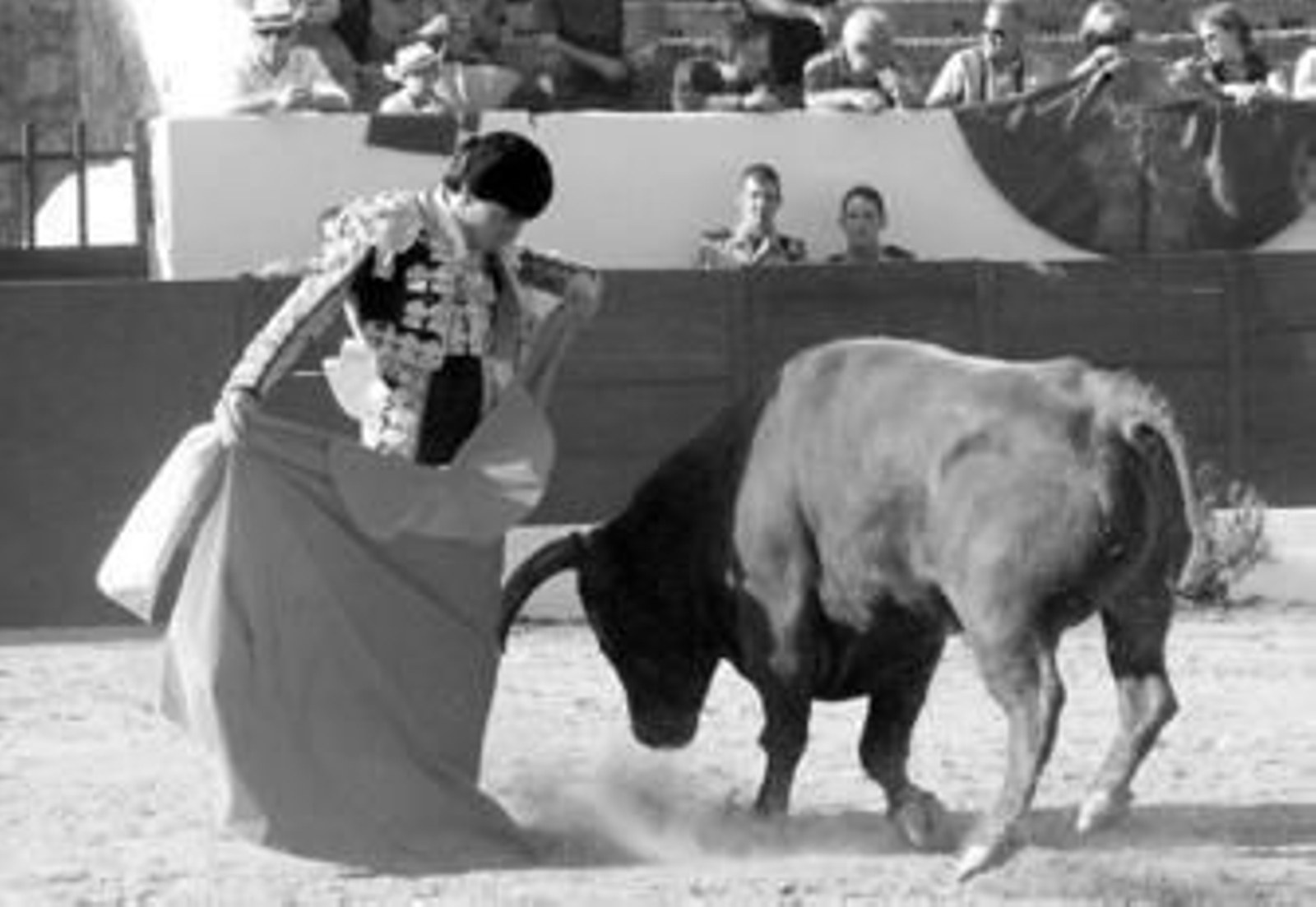 Una chicuelina de Octavio Chacón durante su última actuación en la plaza burgalesa de Villadiego.