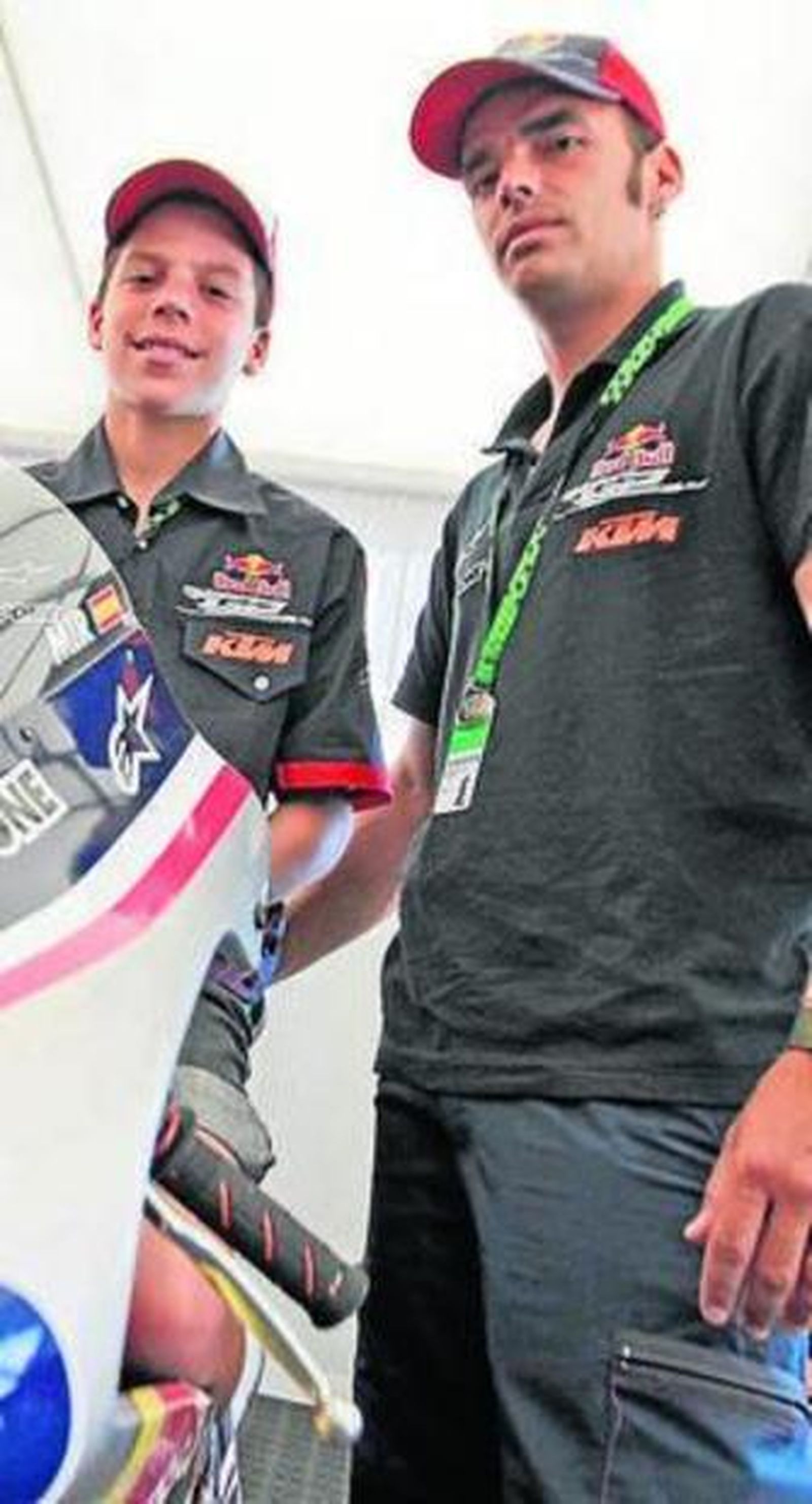 Dani Vadillo y su pupilo Joan Mir.