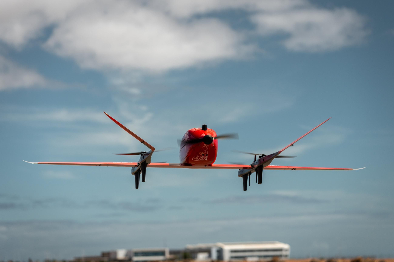 La nave 'Uas Eiger' durante un vuelo.