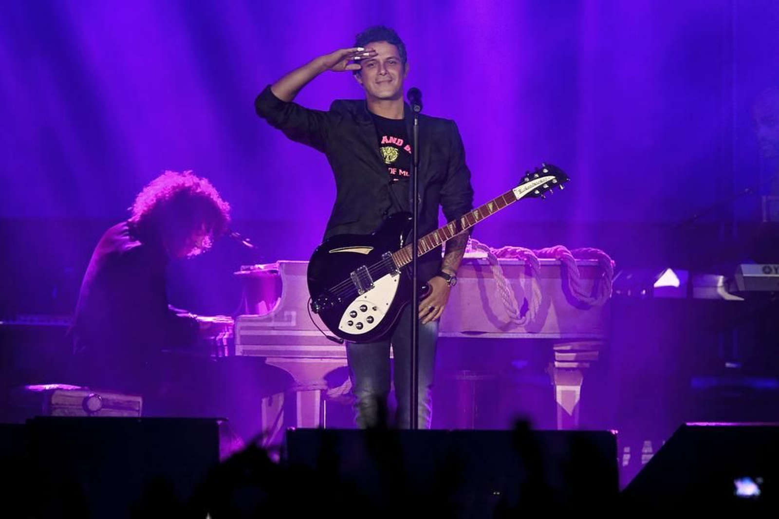Alejandro Sanz, durante un concierto.