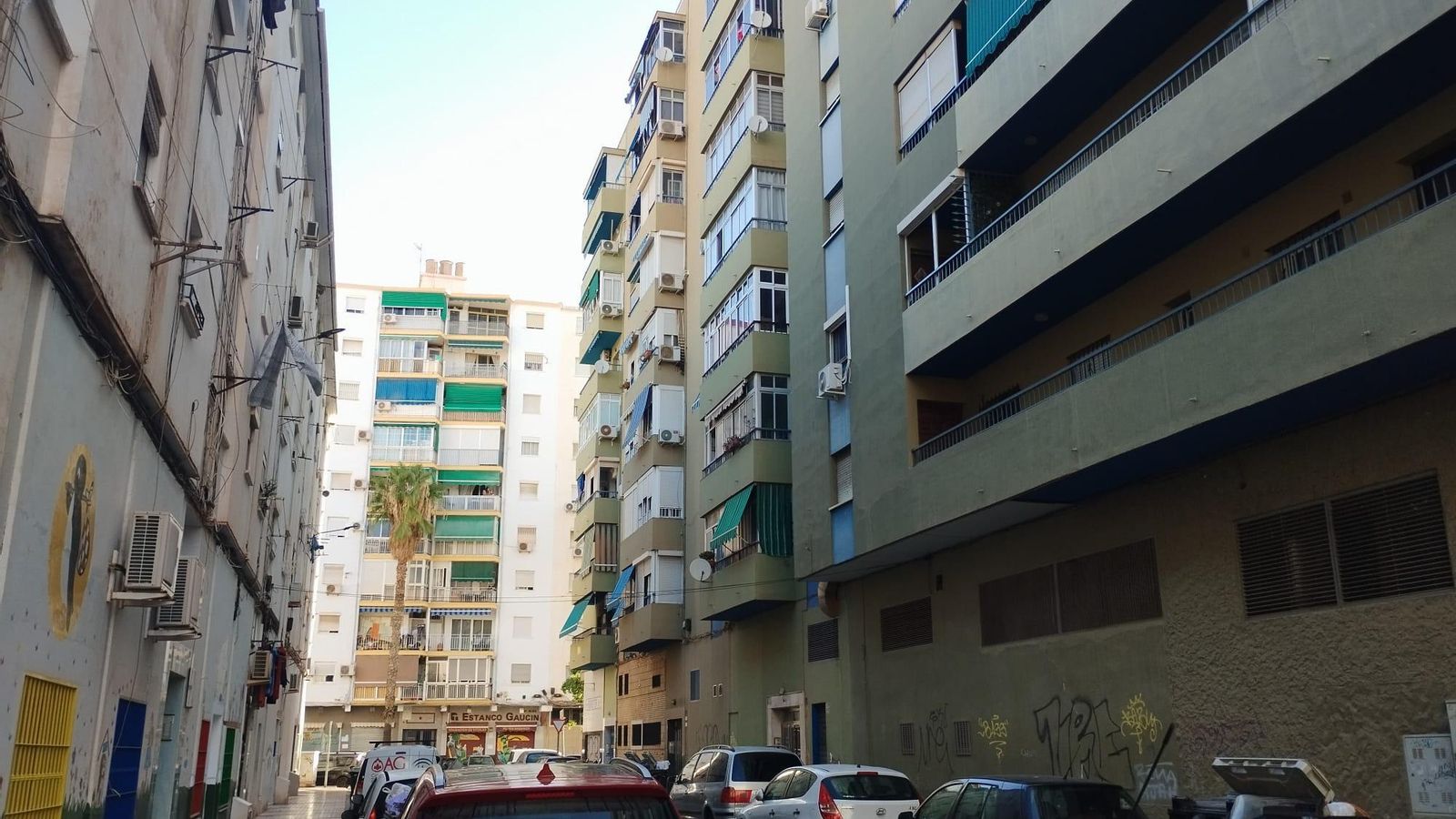 Vista de la calle Vistafranca este domingo.