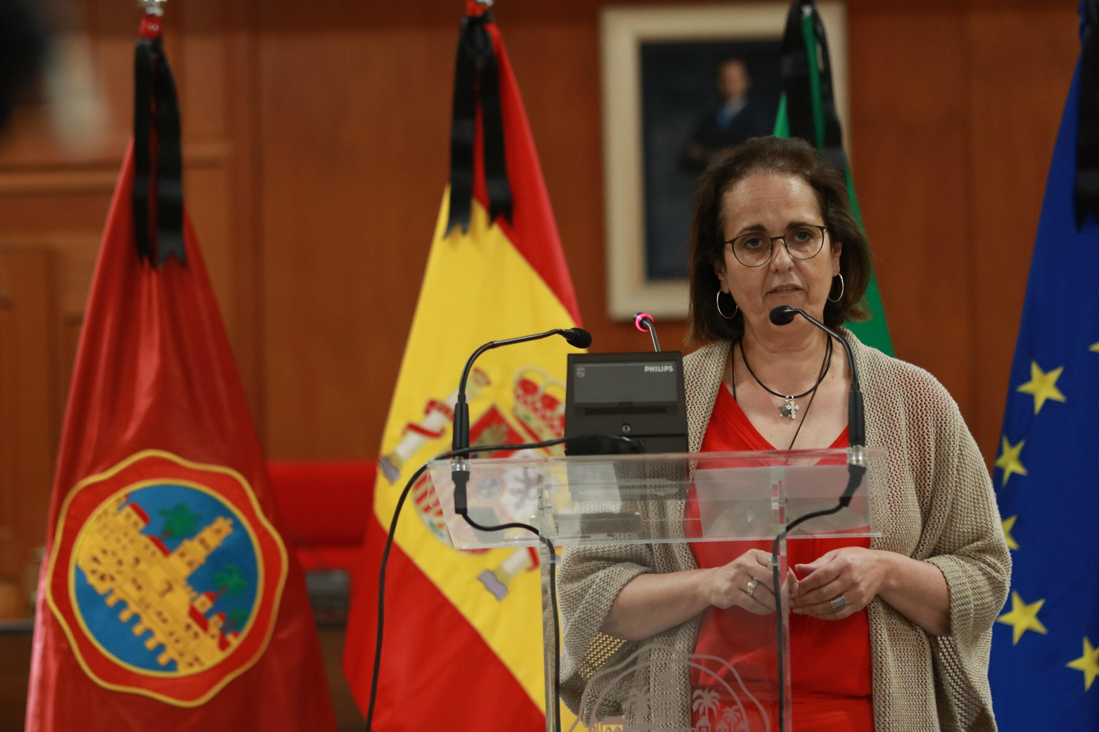 La delegada de Cultura, Blanca Torrent, en el Salón de Plenos del Ayuntamiento.