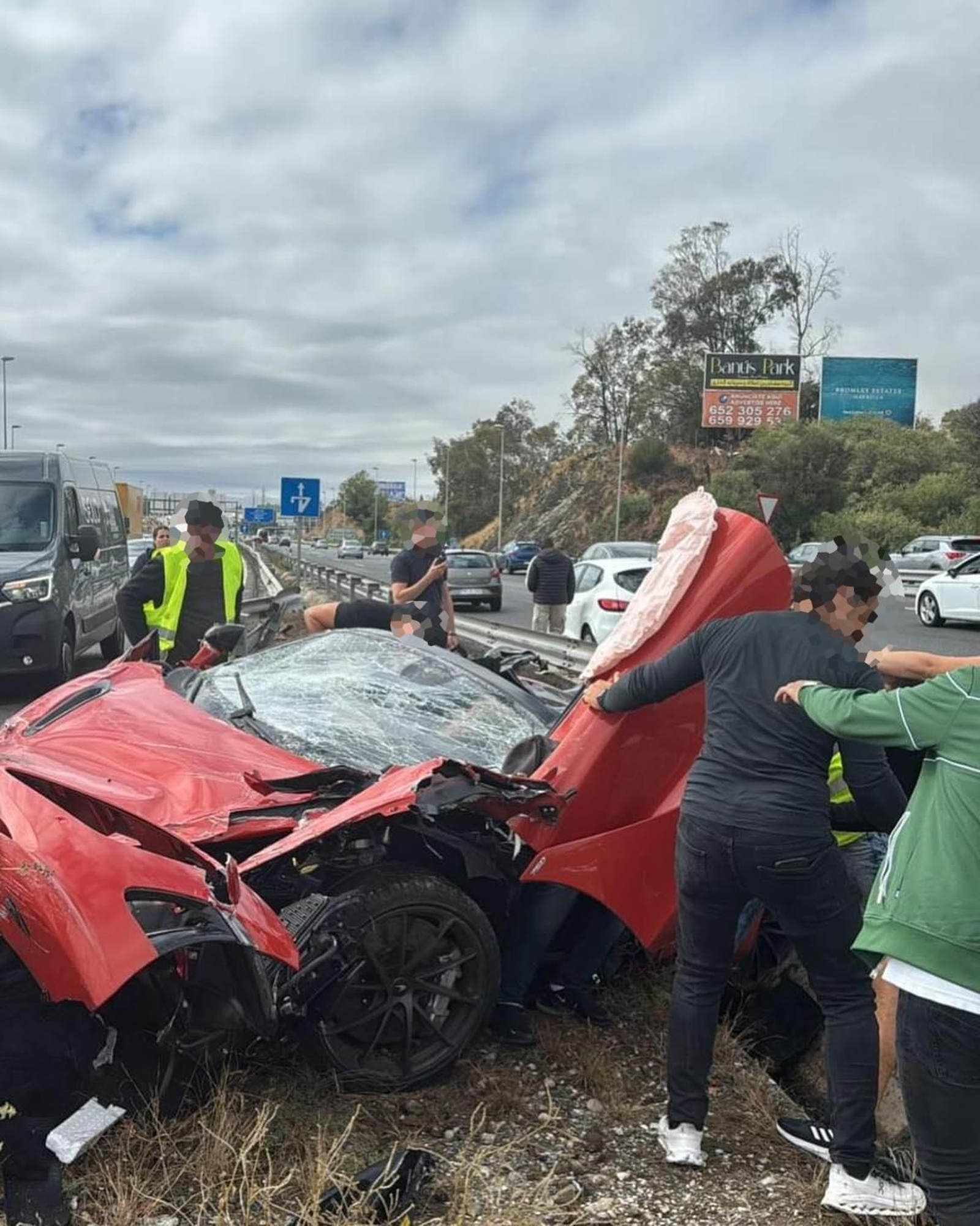 Accidente de tráfico en la A7 en Marbella.