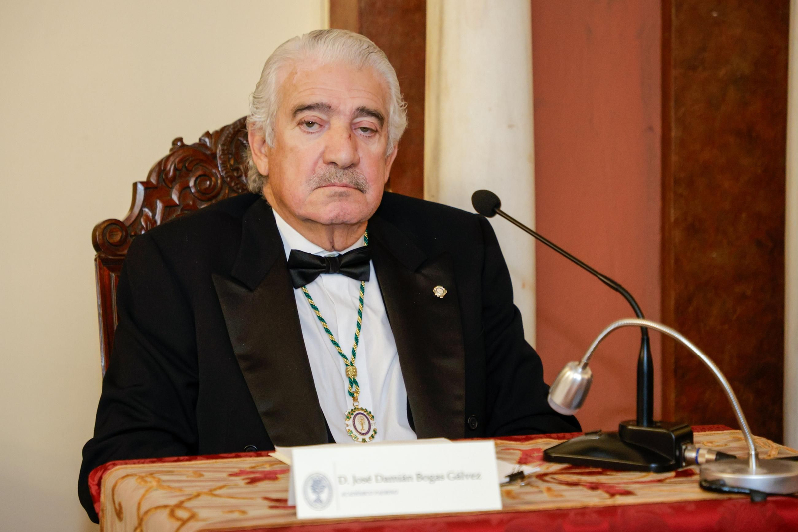 Las imágenes del ingreso en la Academia de Ciencias Sociales y del Medio Ambiente, Antonio Vázquez, apadrinado por José Damián Bogas