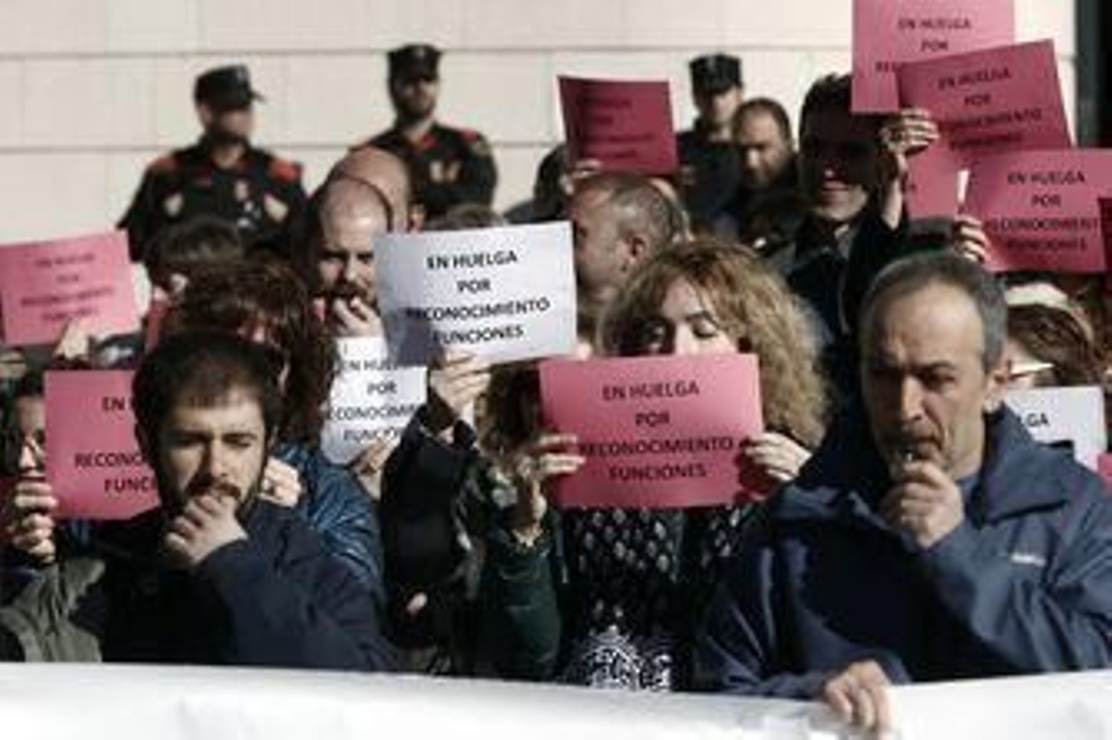 Protesta de los funcionarios de Justicia