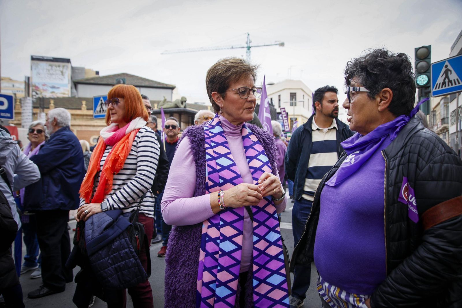 Las imágenes de la manifestación realizada por la Plataforma de Acción Feminista en Almería