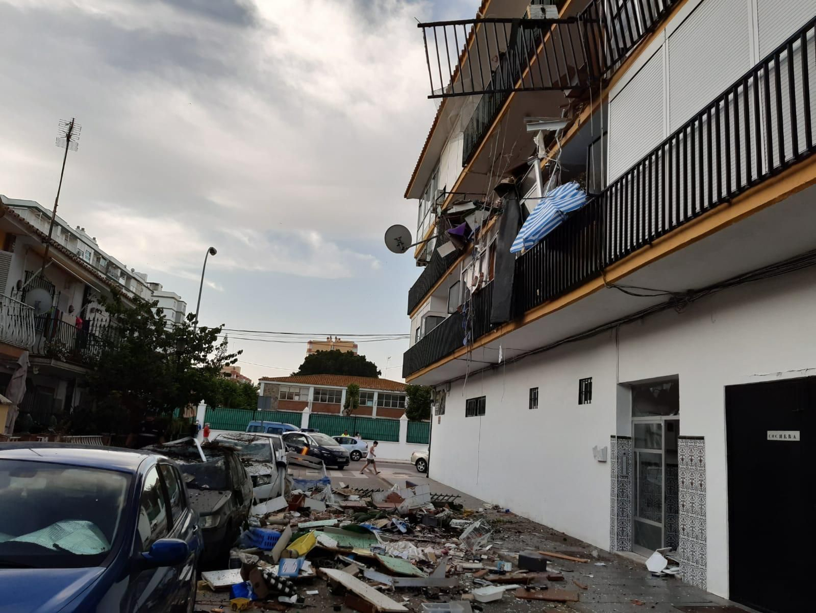 Vivienda en la que se produjo la explosión