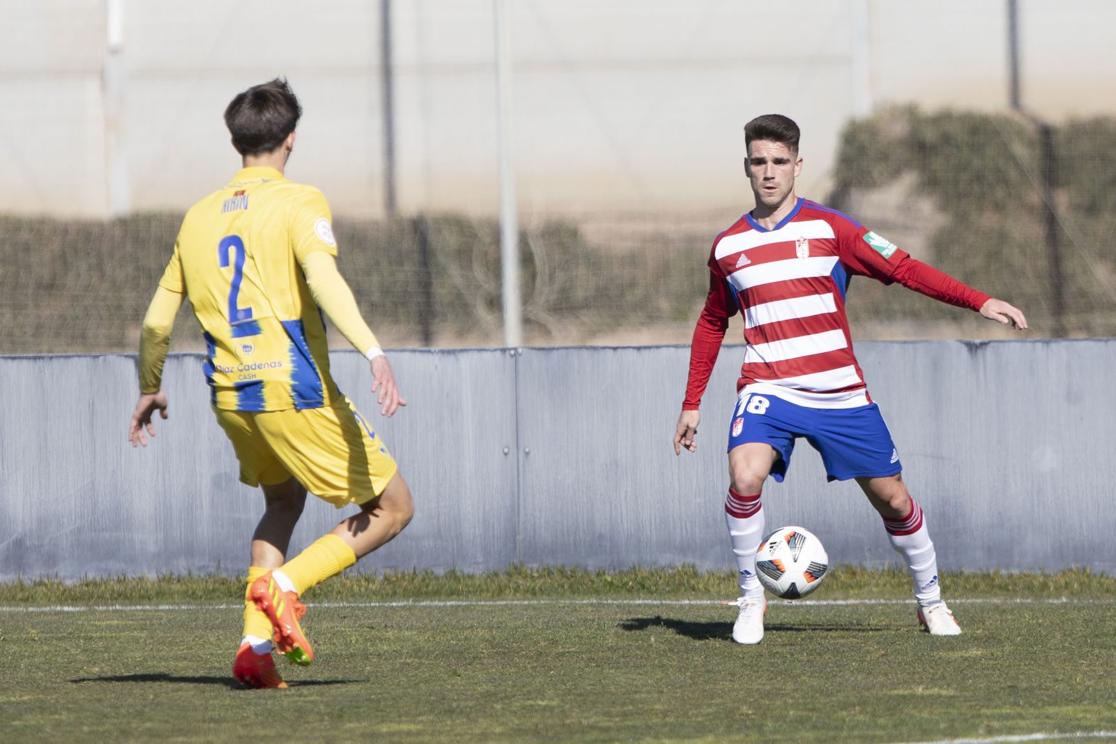 Eu, en el partido ante el Cádiz CF Mirandilla.
