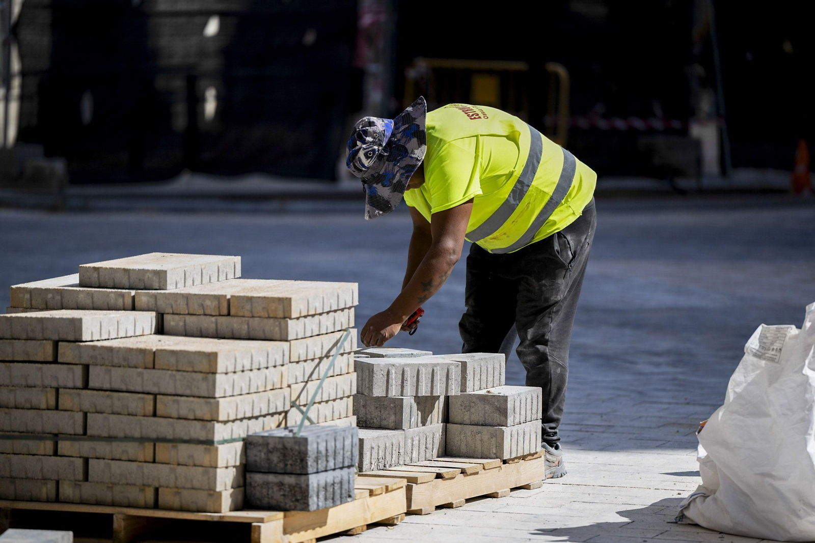 Un trabajor de la construcción en Ciudad Real.
