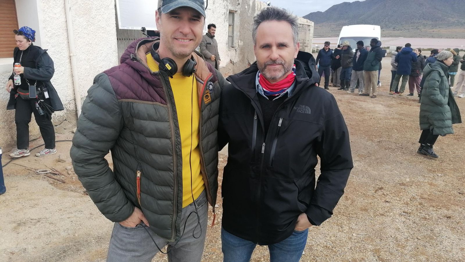 Humberto Miró y Diego Polo en las Salinas de Cabo de Gata.