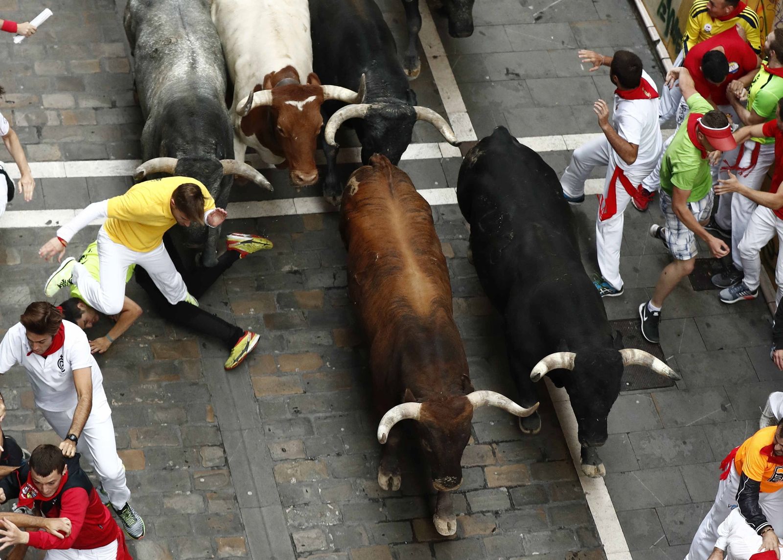Las imágenes del último encierro de los sanfermines