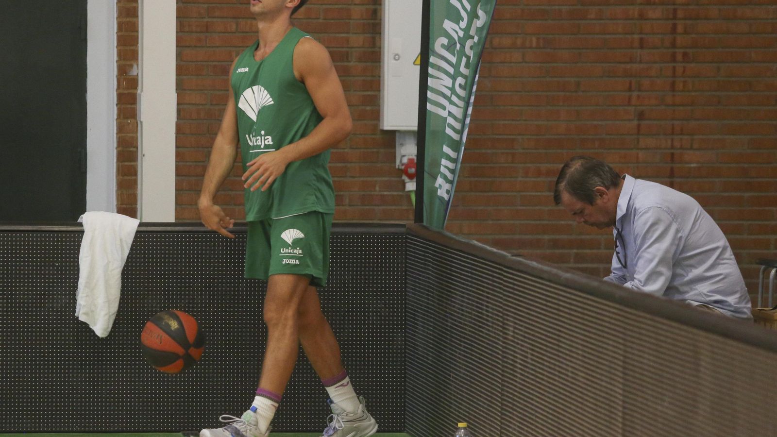 Juanma Rodríguez y Javi Rodríguez, en un entrenamiento de la cantera.