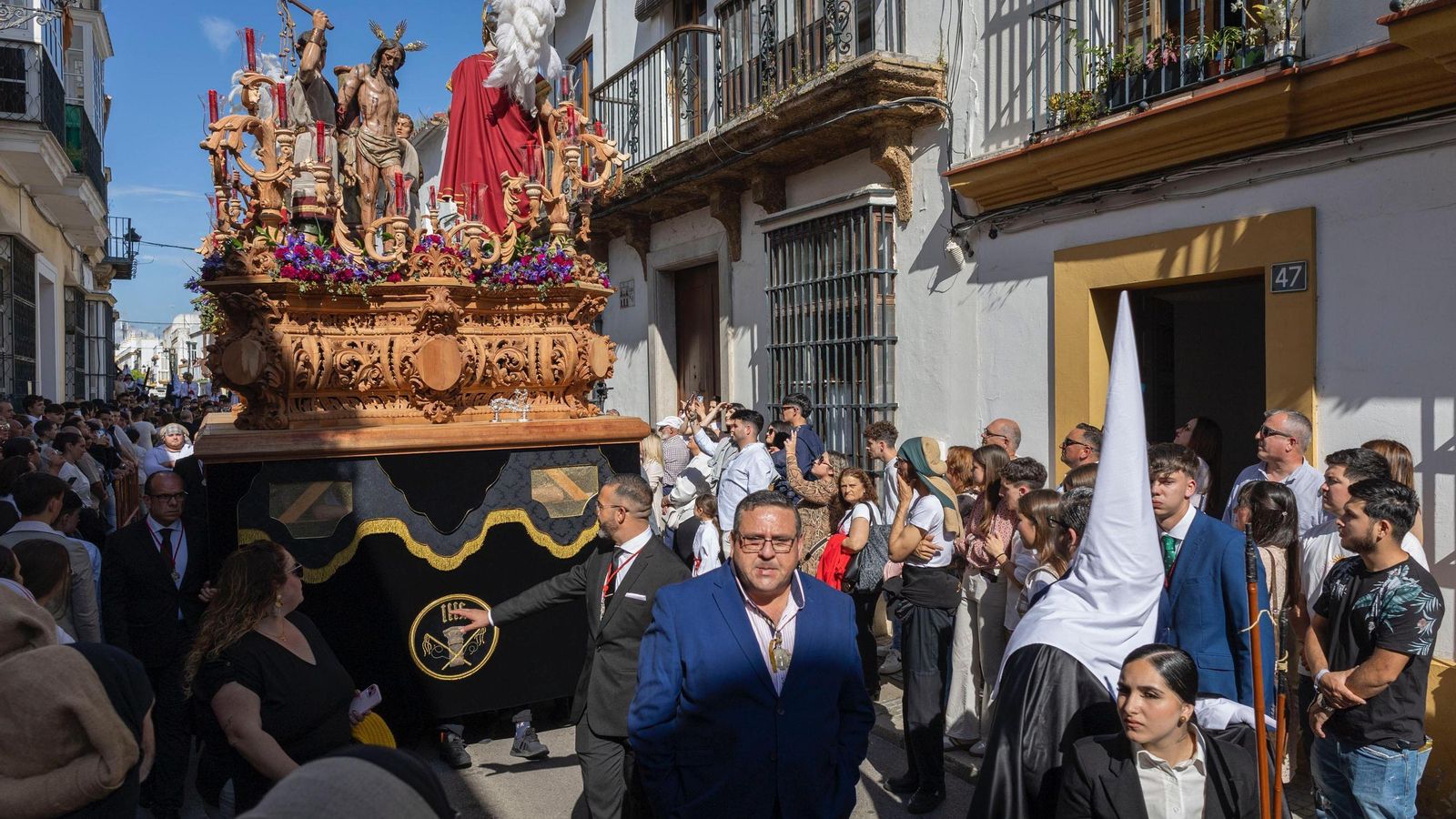 El Cristo de la Flagelación, con la nuevas potencias que ha estrenado este año.