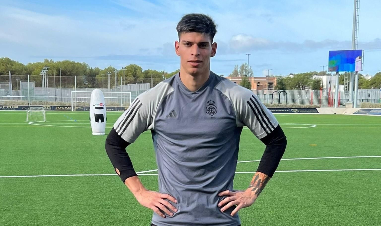 Guillermo Centurión en la Ciudad Deportiva del Recreativo