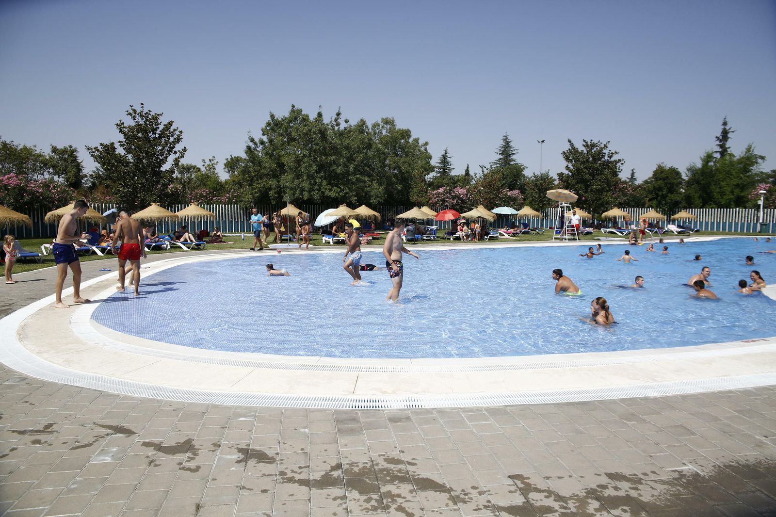 La piscina de Almanjáyar, un oasis veraniego