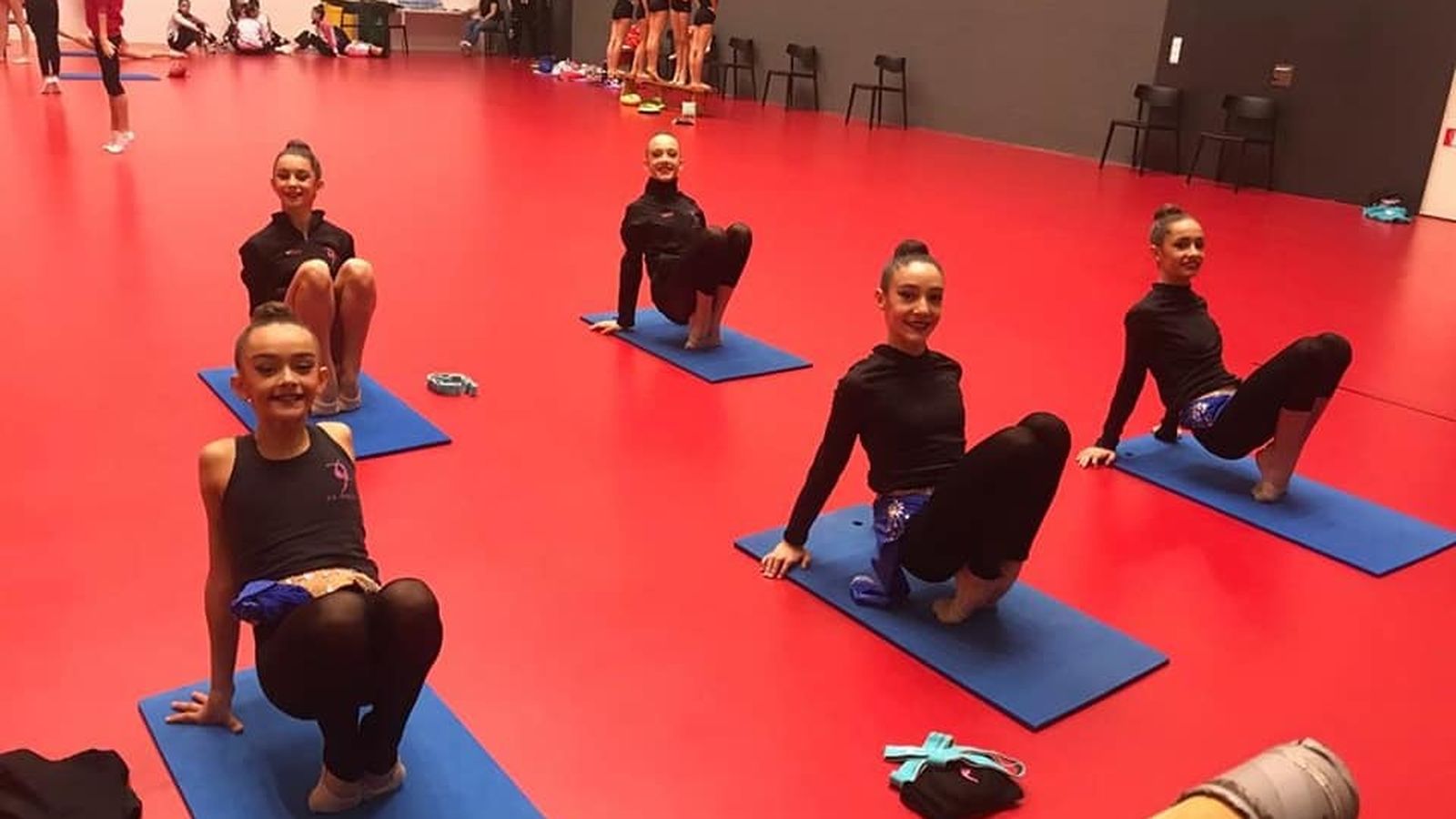 calentamiento del conjunto infantil