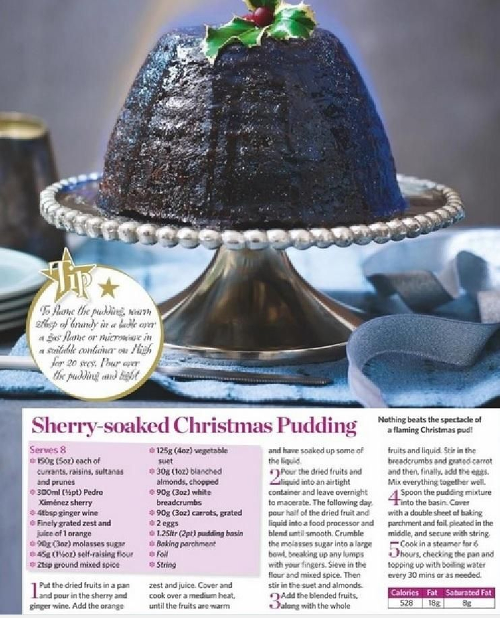 La receta del tradicional Christmas pudding con jerez.