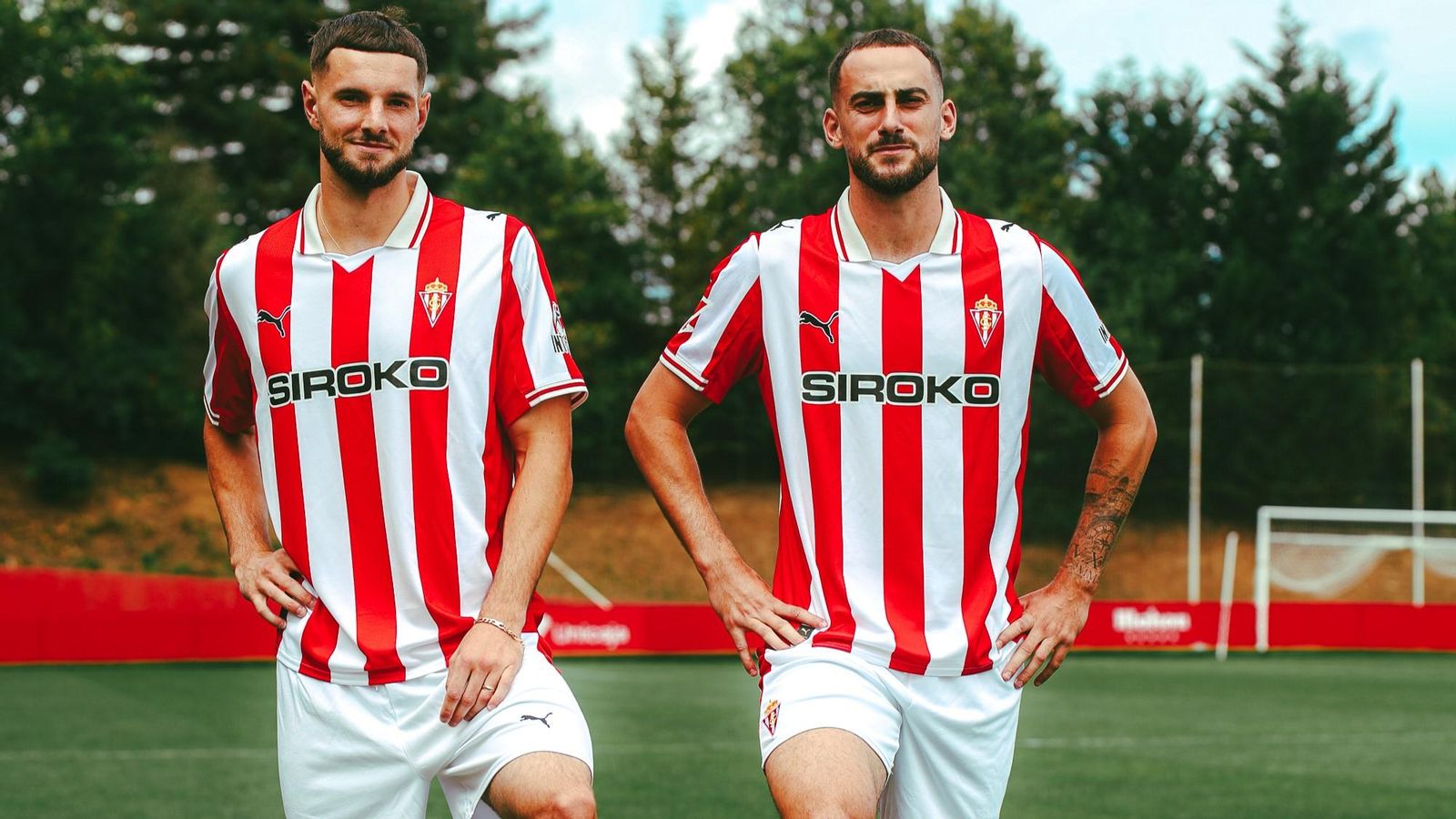 Justin Smith y Lucas Perrin, dos de los siete fichajes que ha cerrado hasta la fecha el Sporting de Gijón.