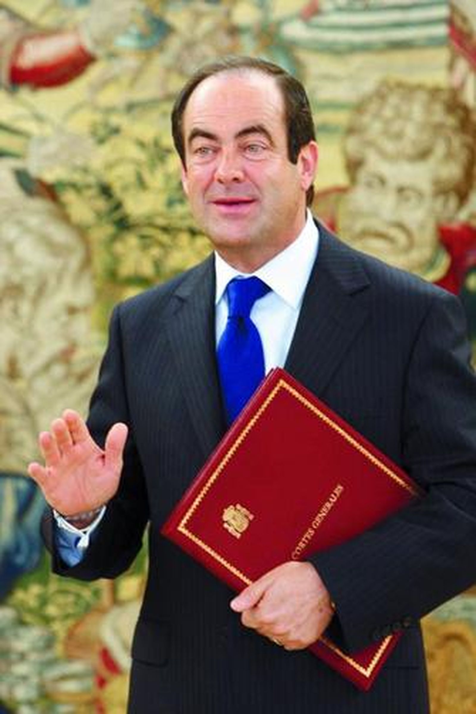 El presidente del Congreso, José Bono, en uno de sus primeros actos de la legislatura.