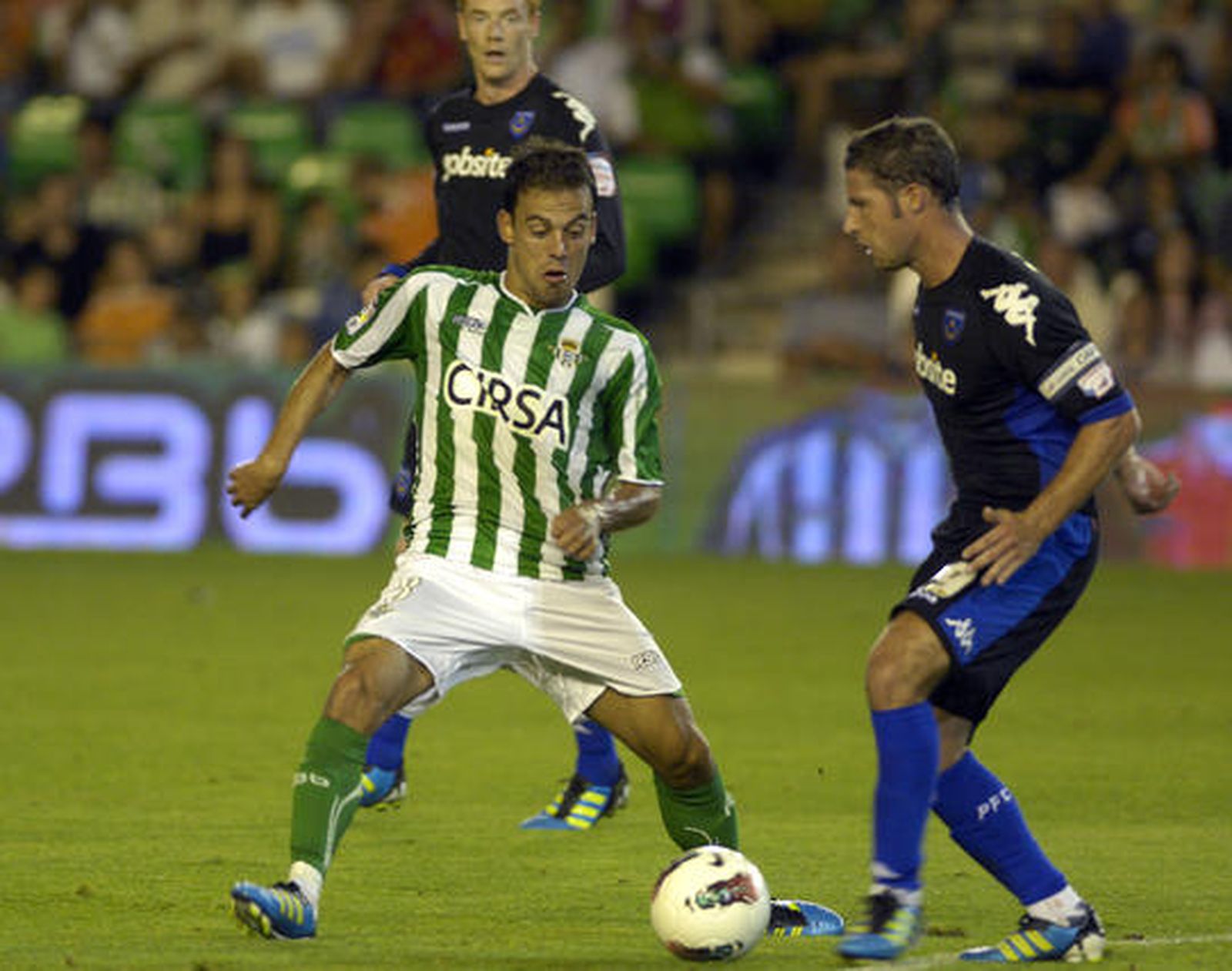 Imágenes del partido entre el Real Betis y el Portsmouth inglés.

Foto: Manuel Gómez