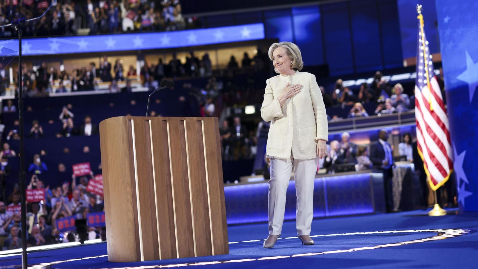 Hillary Clinton. en la Convención Demócrata.