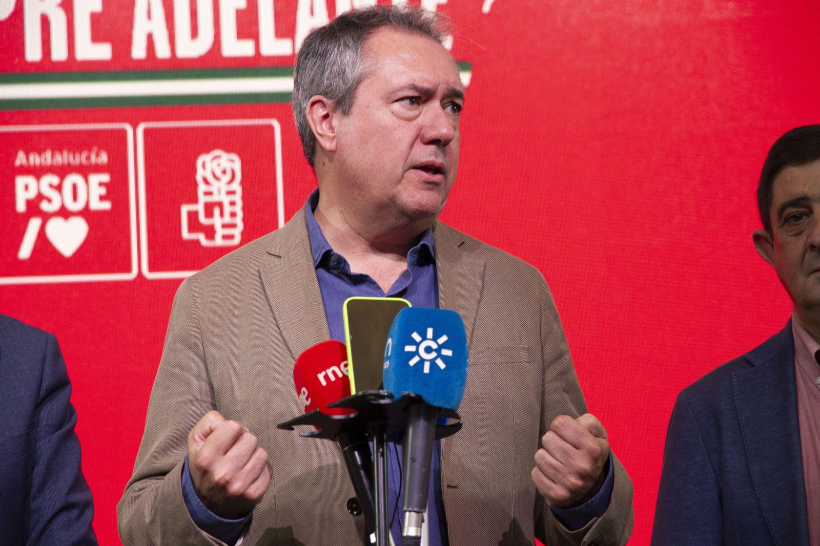 Juan Espadas, en un acto del PSOE-A en la sede regional del partido en la calle San Vicente.