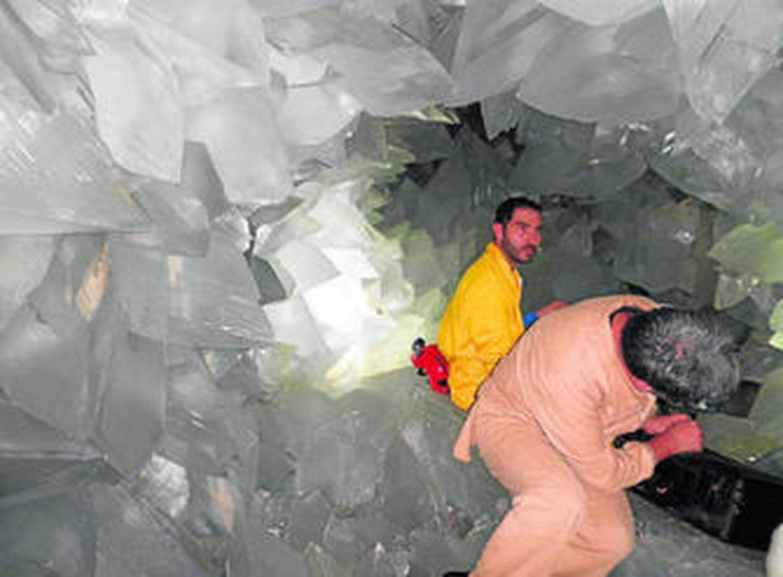 Escaneado 3D de la geoda de Pulpí, en la Sierra del Aguilón hace unos meses.