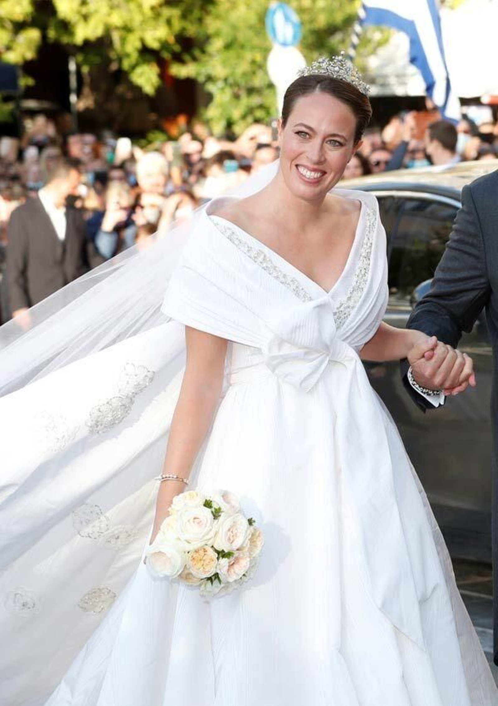 Nina Flohr y su estilismo de novia. Nina Flohr y su estilismo de novia.