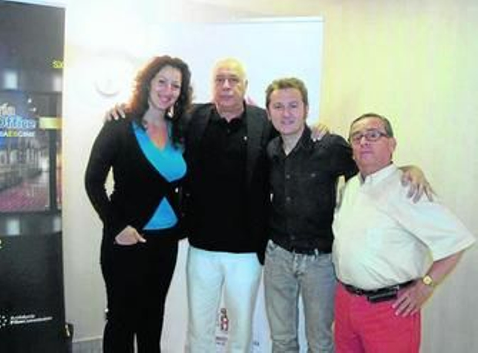 Antonio del Real junto a María Vázquez, Luis Serrano y su amigo Pepe Salcedo.