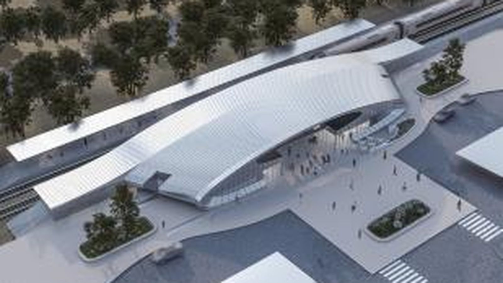 Recreación de la estación de Cercanías Casilla de los Pinos.