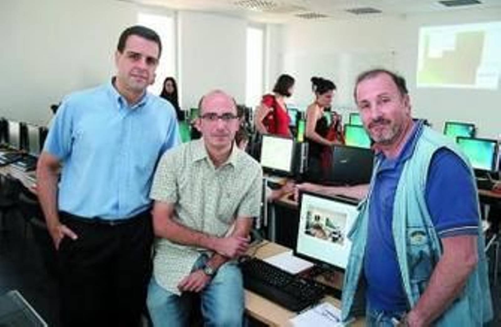 César García, Mario de Ayguavives y 'Tino' Soriano.