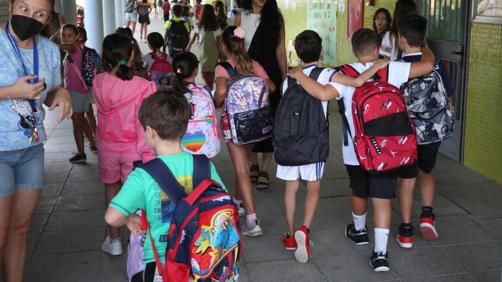 Niños en el inicio de este curso escolar 2022/2023.
