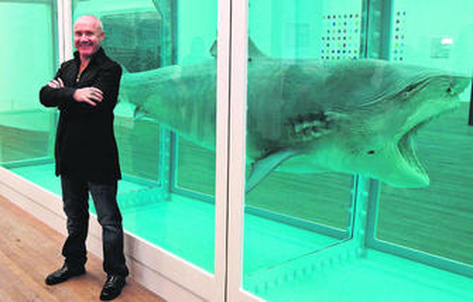 Damien Hirst en la Tate Modern, sede de su primera gran retrospectiva hasta el 9 de septiembre.