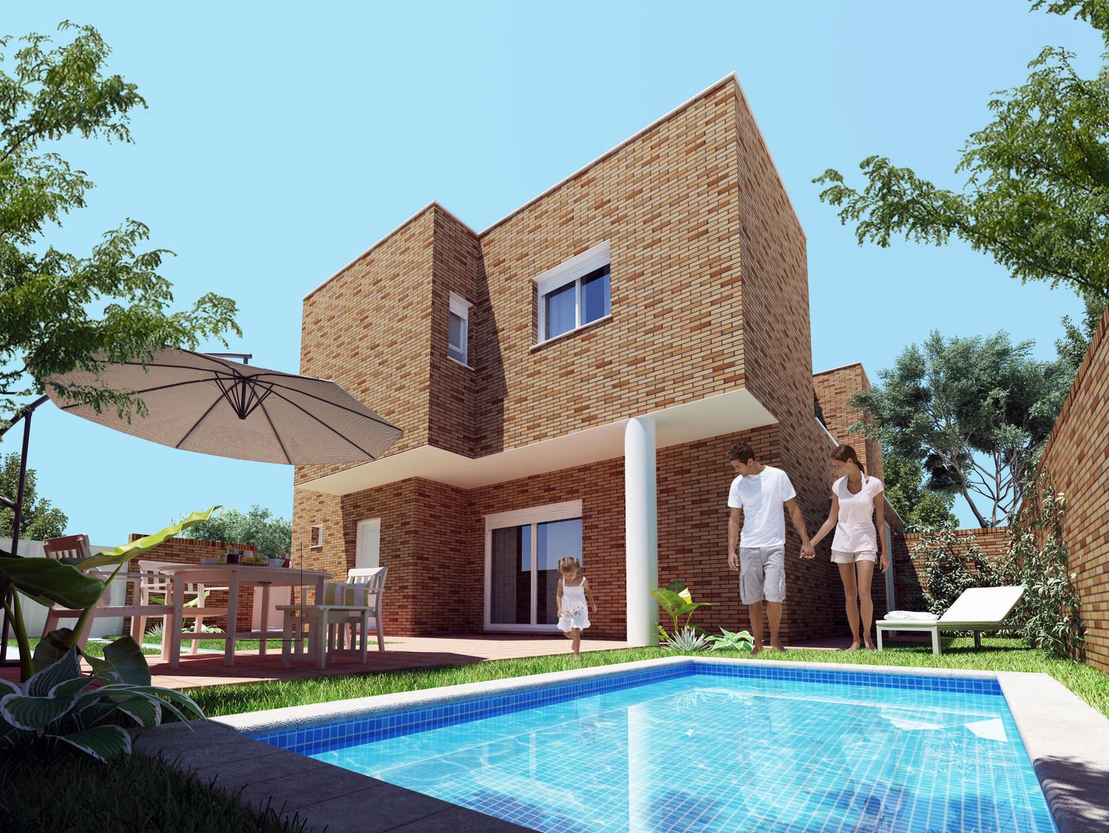 Imagen del resultado final de una de las viviendas de Fomento del Sureste.