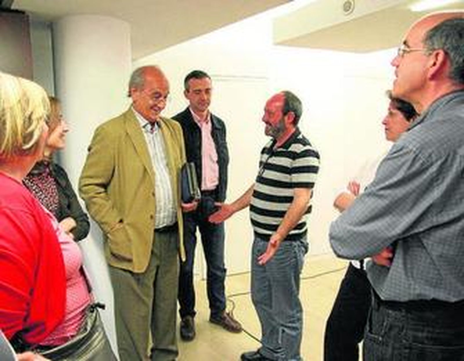 Jiménez con el decano del Colegio de Arquitectos, Gonzalo Prieto.