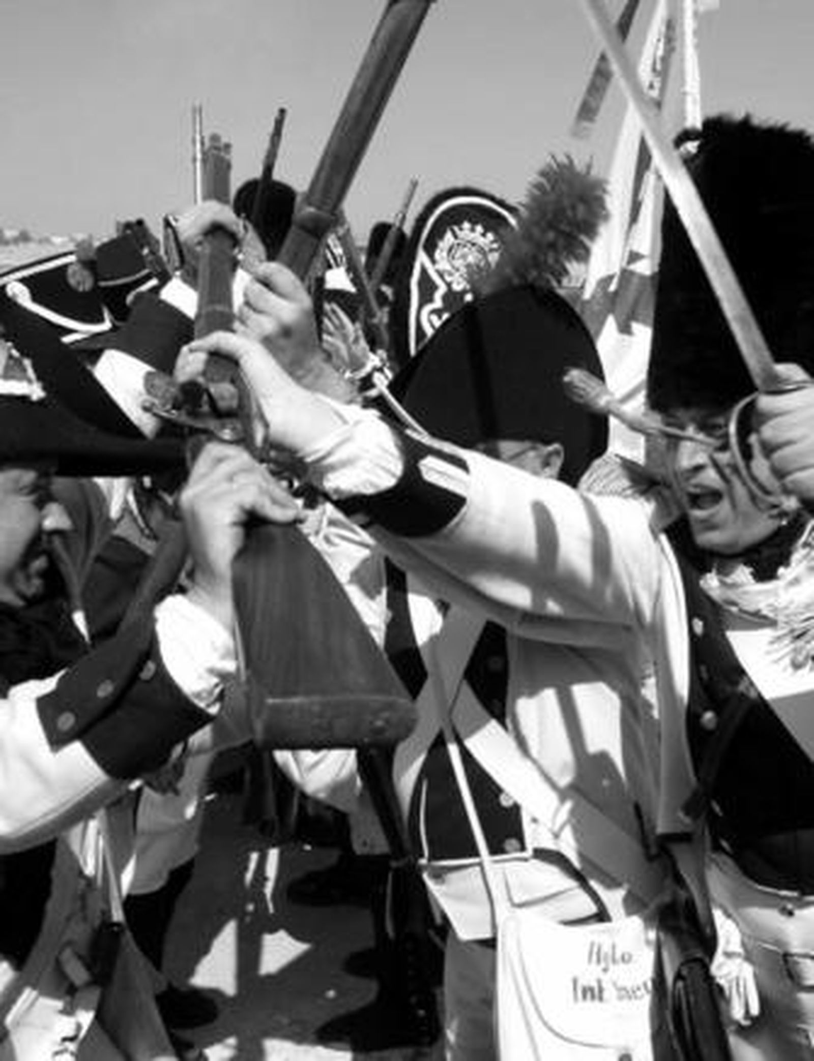 Recreación histórica de una de las batallas de La Isla durante el asedio francés.