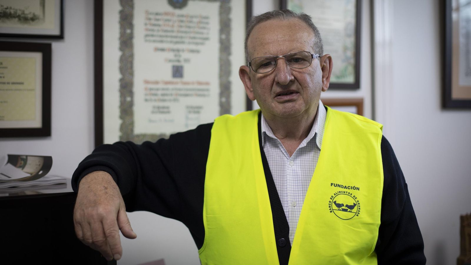 Indalecio García, presidente del Banco de Alimentos de Granada