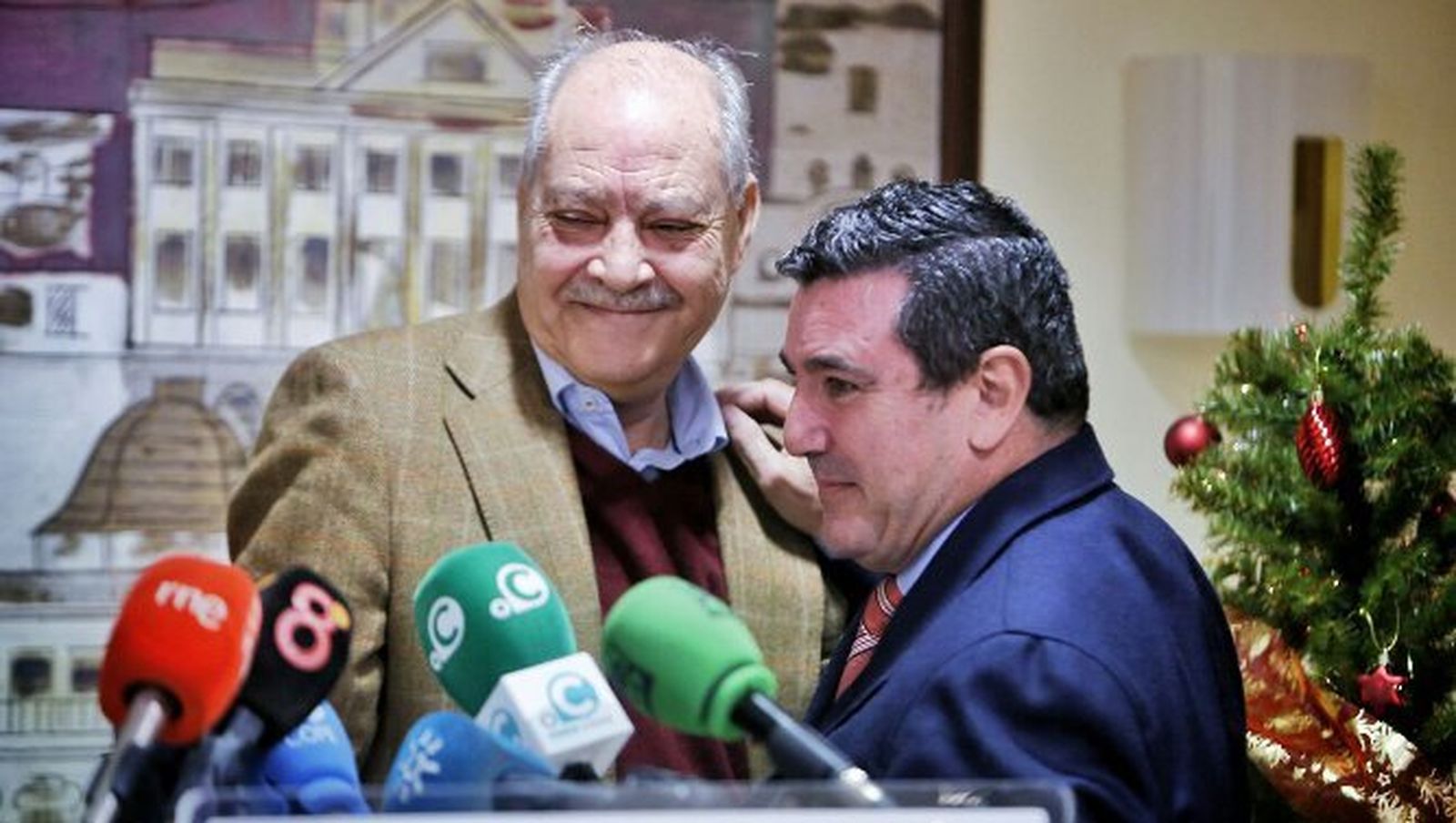 Jorge Ramos con Alfonso Pozuelo.