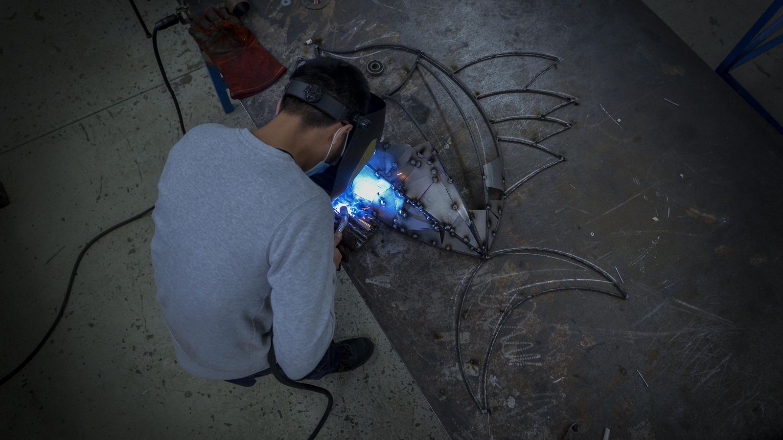 Alumno de un ciclo de FP Básica relacionado con la Soldadura.