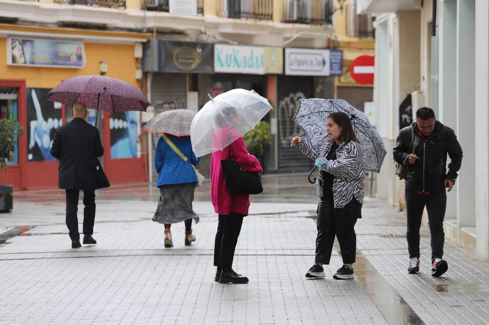 Imagen de las calles de la capital onubense en la mañana de hoy.