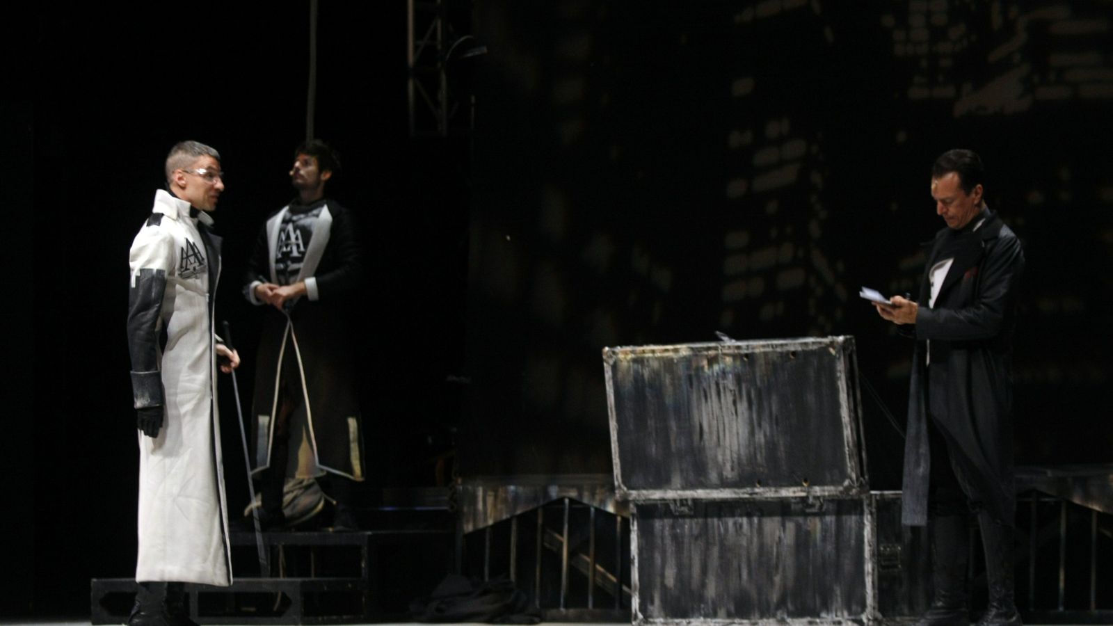 Un momento de la representación de la obra en el patio de San Luis Gonzaga.