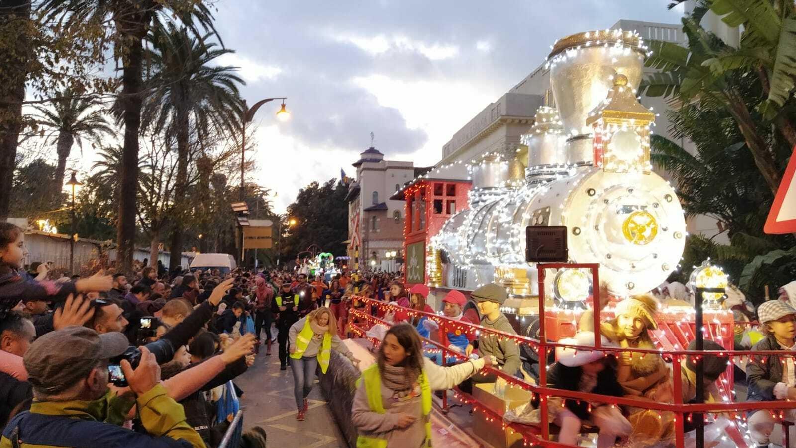 Una de las carrozas del desfile.