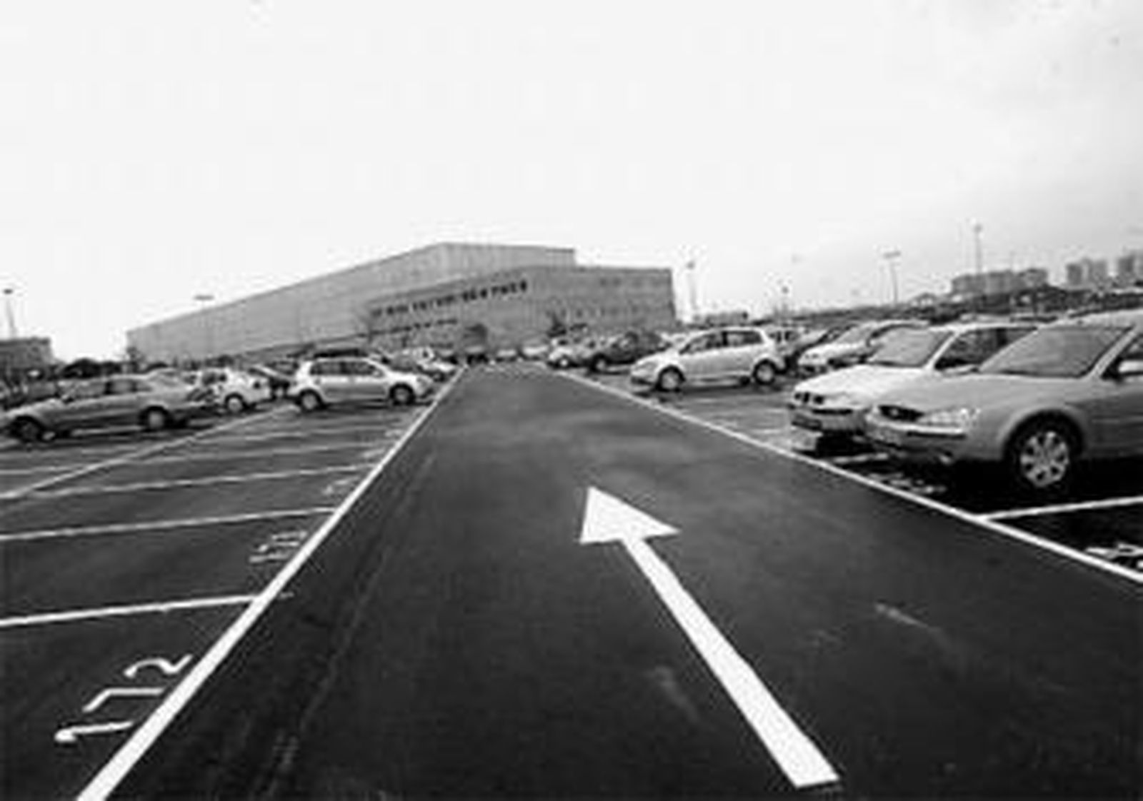 Aparcamiento externo de la Ciudad de la Justicia.