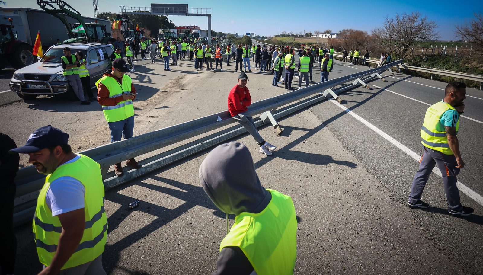 Jerez colapsado por la protesta de agricultores vy ganaderoa