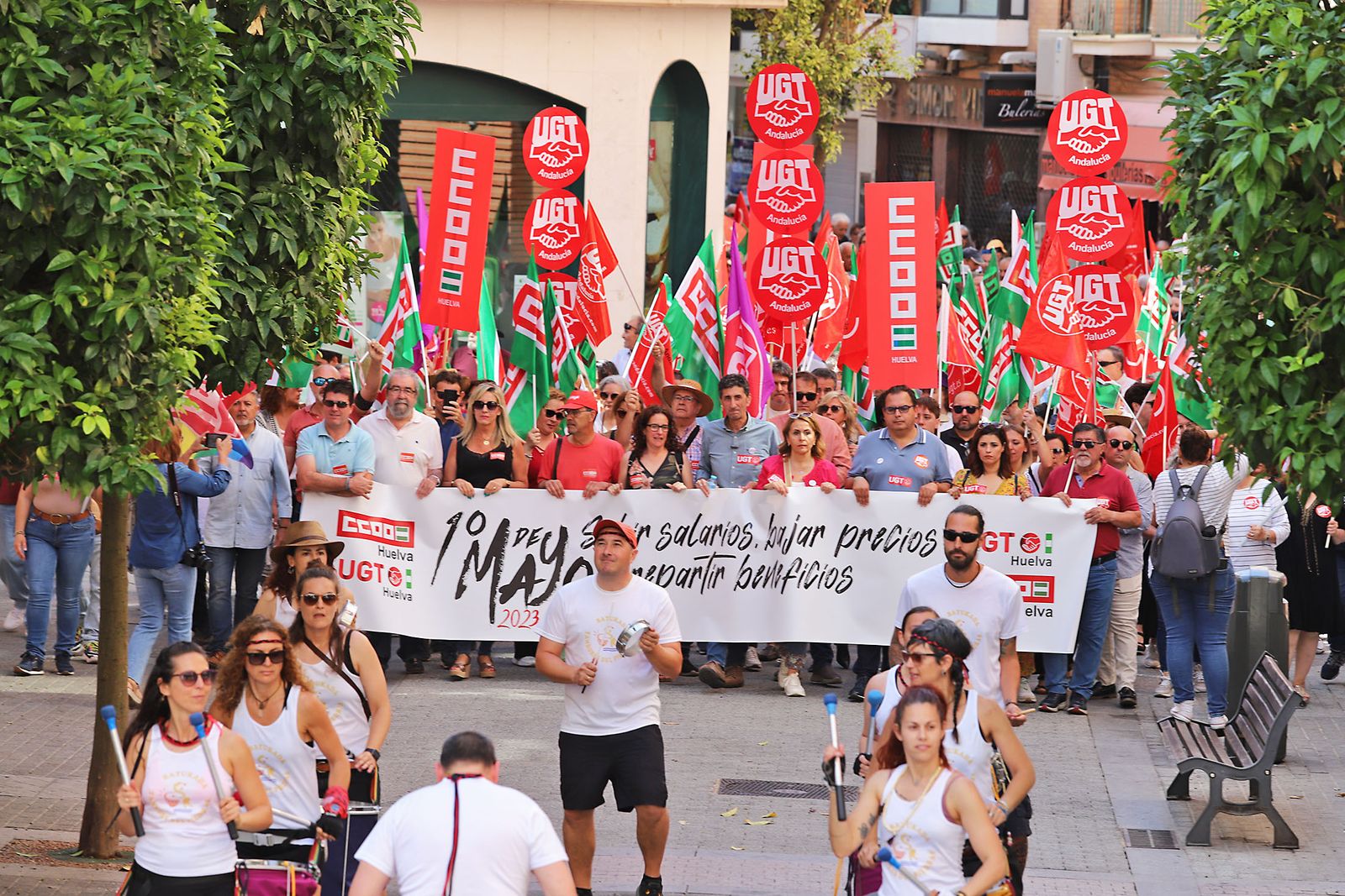 Imágenes de la Manifestación por el Día del Trabajador 2023 en Huelva