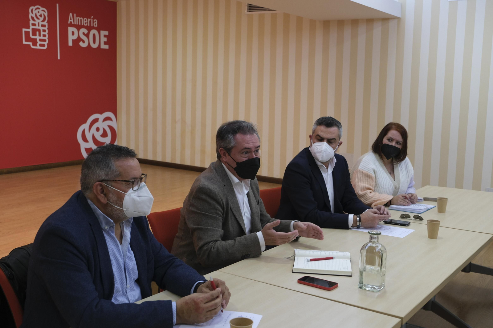 Imágenes de Juan Espadas, Secretario General del PSOE en Andalucía, en Almería.