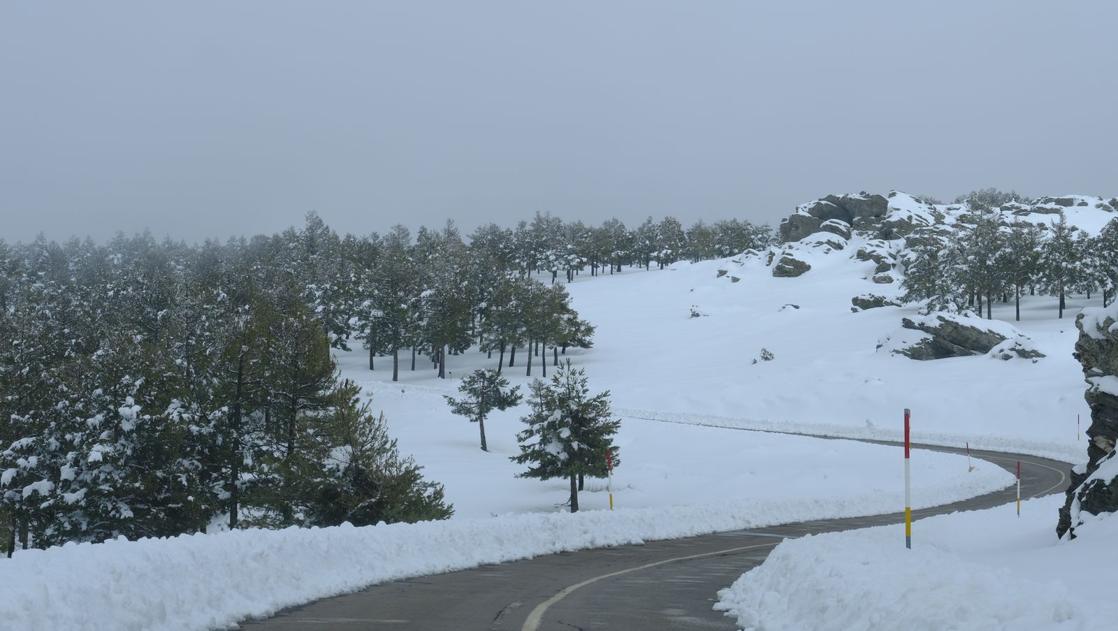 Imágenes del temporal de nieve en la provincia de Almería.