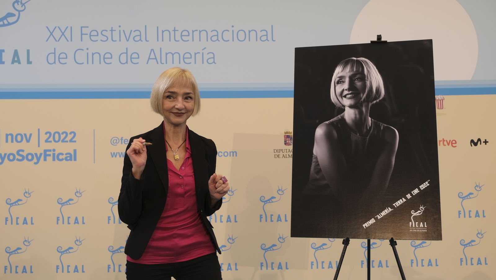 María de Medeiros, estrella del Paseo de la Fama. FICAL 2022