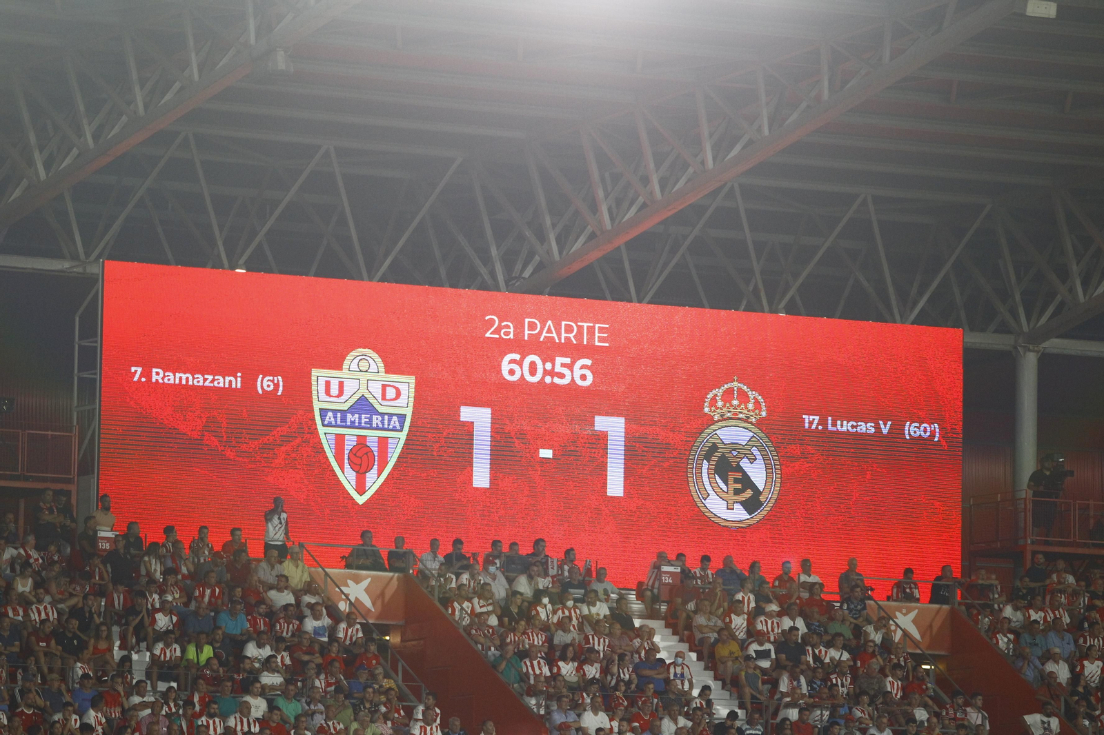 Imágenes del partido U.D. Almería-Real Madrid C.F. de la Liga Santander